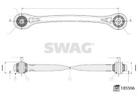 Brazo de control, suspensión 33109977 Swag