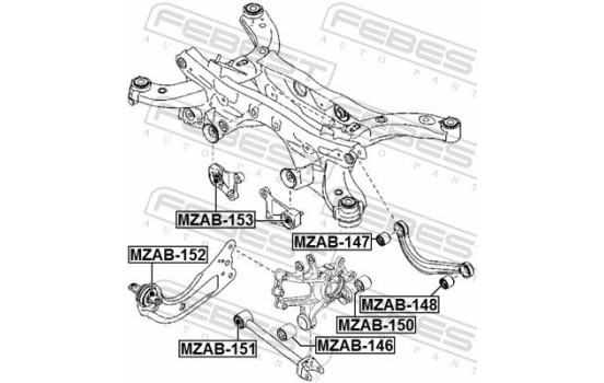 Casquillo de cojinete, brazo de control, Imagen 2