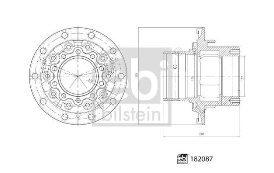 Cubo de rueda 182087 FEBI