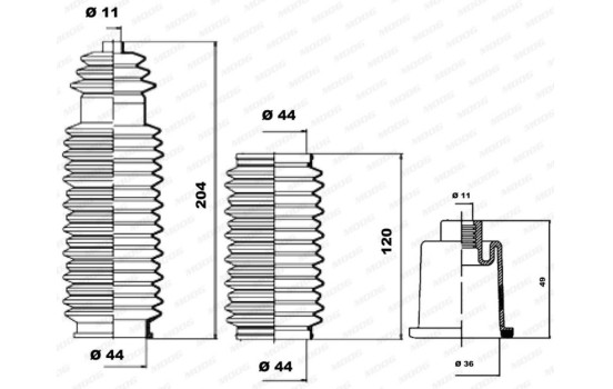 Tapa caja de dirección Citroën, Peugeot, Imagen 3