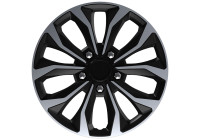 Juego de 4 cubiertas para ruedas AutoStyle Hornet Pro de 15 pulgadas en color plata/negro