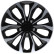 Juego de 4 cubiertas para ruedas AutoStyle Hornet Pro de 15 pulgadas en color plata/negro