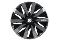 Juego de 4 cubiertas para ruedas Sparco Lazio de 13 pulgadas en negro/gris