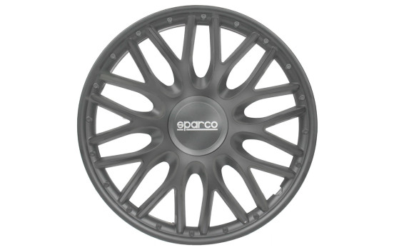 Juego de 4 cubiertas para ruedas Sparco Roma de 15 pulgadas en gris