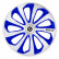 Juego de 4 cubiertas para ruedas Sparco Sicilia de 14 pulgadas en color plata/azul/carbono