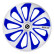 Juego de 4 cubiertas para ruedas Sparco Sicilia de 14 pulgadas en color plata/azul/carbono, Miniatura 2