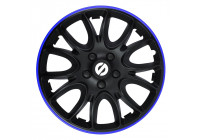 Juego de 4 cubiertas para ruedas Sparco Veneto de 15 pulgadas, color negro y azul