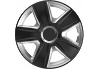 Juego de tapacubos Esprit RC Negro y Plata 14 pulgadas