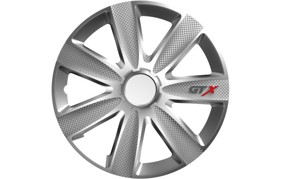 Juego de tapacubos GTX Carbon Silver 15 pulgadas
