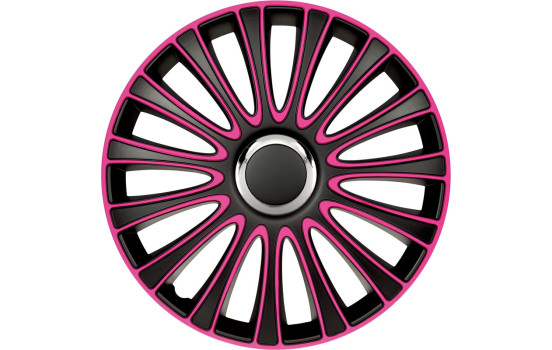 Juego de tapacubos LeMans de 17 pulgadas negro/rosa