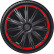 Juego de tapacubos Nero R de 15 pulgadas negro/rojo, Miniatura 2