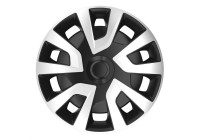 Juego de tapacubos Revo-VAN de 16 pulgadas, color plata/negro (llantas convexas)