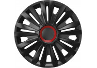 Juego de tapacubos Royal Red Ring Black de 14 pulgadas