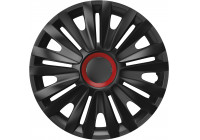 Juego de tapacubos Royal Red Ring Black de 16 pulgadas