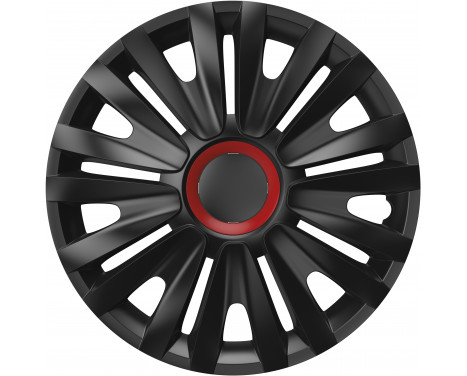 Juego de tapacubos Royal Red Ring Black de 16 pulgadas