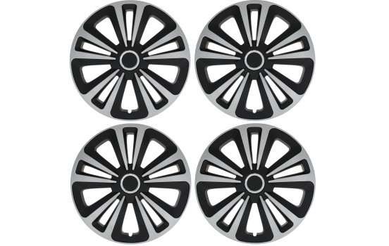 Juego de tapacubos Terra Ring Mix plateado/negro de 15 pulgadas, Imagen 2