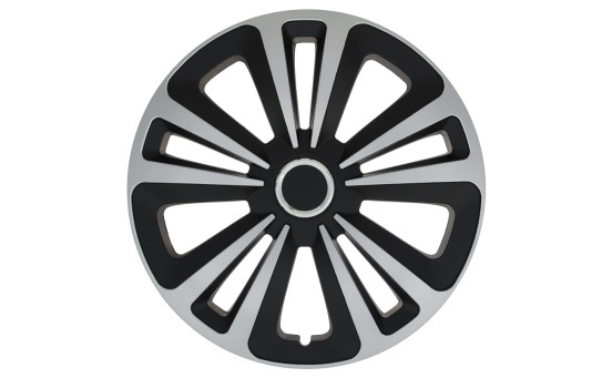 Juego de tapacubos Terra Ring Mix plateado/negro de 15 pulgadas