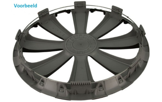 Juego de tapacubos Terra Ring Mix plateado/negro de 15 pulgadas, Imagen 4