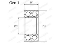 Cojinete de rueda VO-WB-11032 Moog