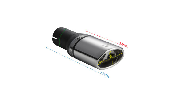 Echappement Ulter Sport - Ovale 95x65mm - Longueur 200mm - Assemblage -> 50mm - Acier Inoxydable, Image 3