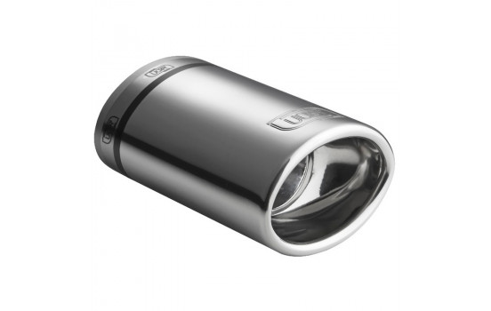 Embase d'échappement Ulter Sport - Ovale 95x65mm - Longueur 120mm - Montage 30-42mm - Acier inoxydable