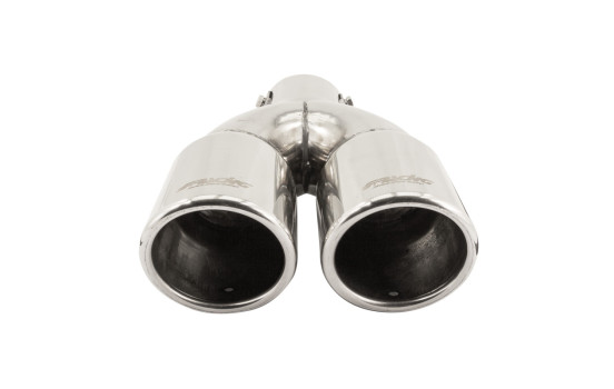 Embout d'échappement Simoni Racing Double Rond/Incliné Inox - Diamètre 76mm - Longueur 230mm - Fixation 58mm, Image 3