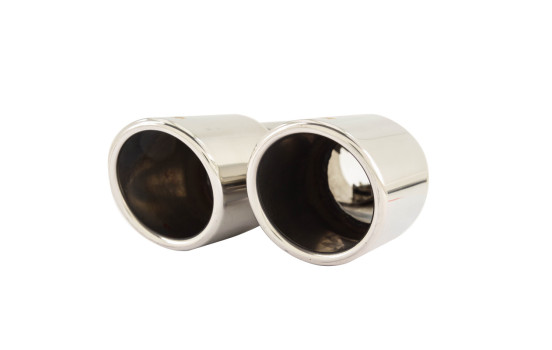 Embout d'échappement Simoni Racing Double Rond/Incliné Inox - Diamètre 76mm - Longueur 230mm - Fixation 58mm, Image 10