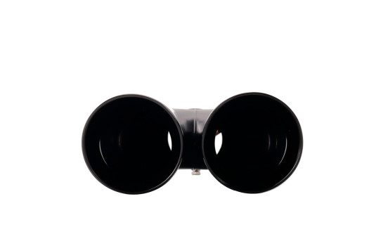 Embout d'Echappement Simoni Racing Double Rond/Incliné Inox Noir - Ø2x76xL240mm - Montage 34-60mm, Image 5