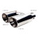 Embout d'échappement Simoni Racing Double Rond Inox - Ø90xL220mm - Montage ->Ø37-59mm, Vignette 5