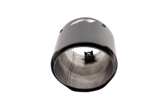 Embout d'Echappement Simoni Racing Rond/Incliné Carbone Mat+Inox - 102xL155mm - Montage 50-76m, Image 2