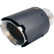 Embout d'échappement Simoni Racing rond/incliné, noir mat et acier inoxydable - Ø89 x L152 mm - Fixation : 35-62 