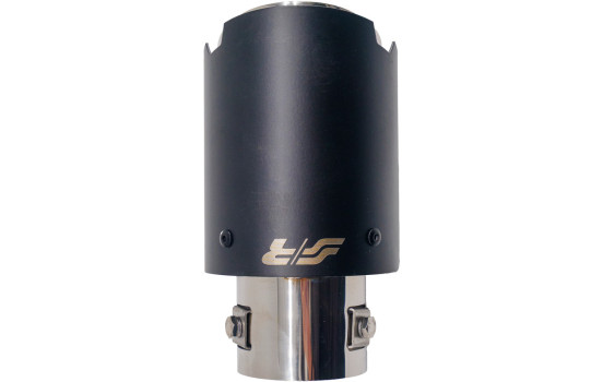 Embout d'échappement Simoni Racing rond/incliné, noir mat et acier inoxydable - Ø89 x L152 mm - Fixation : 35-62 , Image 5