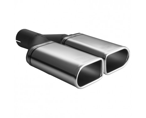 Embout d'échappement Ulter Sport - Double Ovale 110x65mm - Longueur 200mm - Fixation ->50mm - Inox