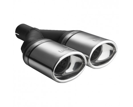 Embout d'échappement Ulter Sport - Double Ovale 120x80mm - Longueur 250mm - Fixation ->50mm - Inox