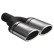 Embout d'échappement Ulter Sport - Double Ovale 95x65mm Coudé - Longueur 200mm - Montage ->50mm - Inox, Vignette 2