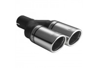 Embout d'échappement Ulter Sport - Double Rond 100mm RS - Longueur 225mm - Montage ->50mm - Inox
