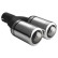 Embout d'échappement Ulter Sport - Double Rond 80mm Big Rim - Longueur 200mm - Montage ->50mm - Inox