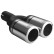 Embout d'échappement Ulter Sport - Double Rond 80mm Big Rim - Longueur 200mm - Montage ->50mm - Inox, Vignette 2