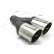 Embout d'échappement Ulter Sport - Double Rond 90mm Coudé - Longueur 290mm - Montage ->50mm - Inox, Vignette 2