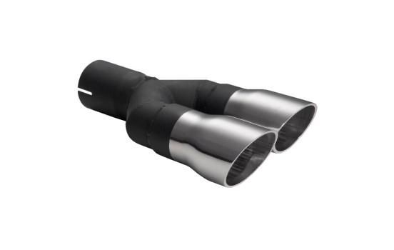 Embout d'échappement Ulter Sport - Double Round 60mm Race - Longueur 175mm - Montage ->50mm - Inox
