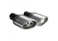 Embout d'échappement Ulter Sport (gauche) - Ovale 120x80mm - Longueur 120mm - Assemblage ->50mm - Inox