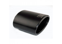Embout d'échappement Ulter Sport - Ovale 120x80mm Coudé - Longueur 120mm - Montage 50-65mm - Inox noir