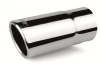 Enjoliveur d'échappement Simoni Racing rond / en acier inoxydable - Diamètre 63mm - Longueur 140mm - Montage 58mm