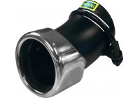 Garniture d'échappement en acier inoxydable - ronde 76mm - longueur ajustable - raccord 45-55mm