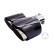 Simoni Racing Embout d'Échappement Double Gauche Rond/Incliné Acier Inoxydable & Carbone - 102xL215-230mm