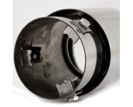 Garniture d'échappement Simoni Racing en acier inoxydable ovale / angulaire - 88x82 - Longueur 125mm - Montage 74mm, Image 9