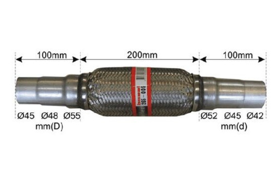 Tuyau flexible, échappement, Image 2