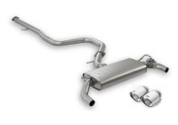 Échappement Remus chromé, compatible avec le système cat-back de la Hyundai i30 N Performance.