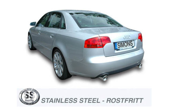 Échappement Simons pour Audi A4 Berline/Avant 2005- 1.8T, 2.0TFSi, Image 2
