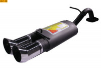 Échappement Ulter Sport compatible avec Toyota Yaris I HB 1.0i 50 kW/1.3i 64 kW (1999-2005), 2 sorties de 80 mm.